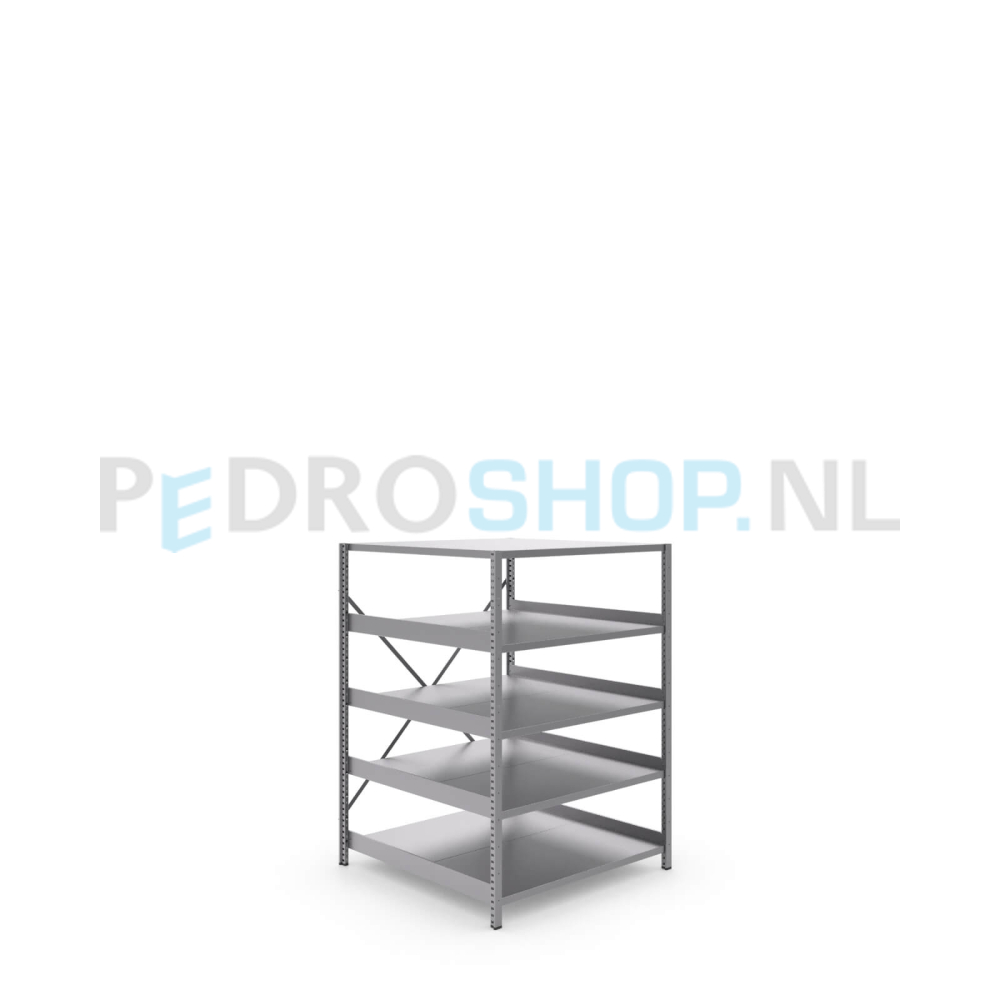 Metalen stellingkast: 140cm (h) x 100cm (d) x 104.2cm (l)