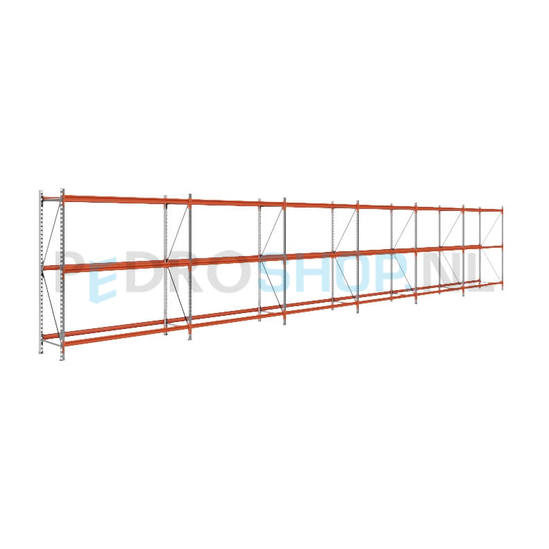 Grootvakstelling: 200cm (h) x 60cm (d) x 1146.4cm (l) x 3 niveaus